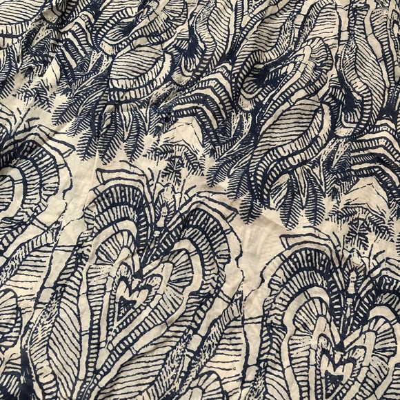 Blue/white crinkled style long sleeve light blouse, ESPRIT, S, Cotton-silk mix - Picture 2 of 5